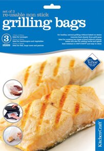 Set of Three Re-Usable Non-Stick Grill Bag