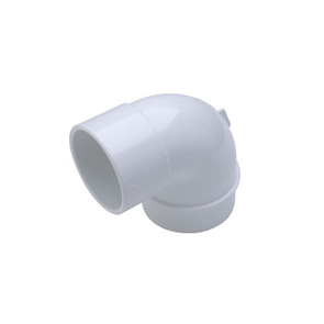 2 ½" x 2" Suction Reducer/Adaptor - 90° Elbow - PVC - White