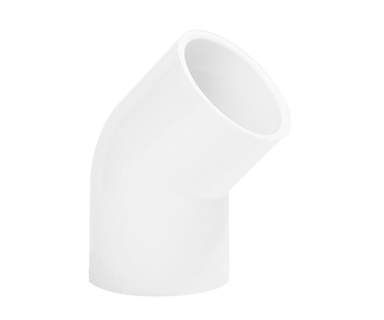 1" Equal Elbow 45° - PVC - White