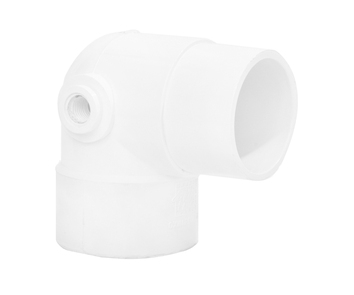 2" Street Elbow 90° w/ Air Relief Port - PVC - White