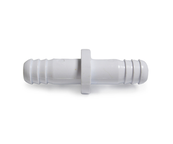 3/8" Equal Barbed Coupler - PVC - White