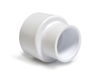1 ½" x 1" Reducing Coupler - PVC - White