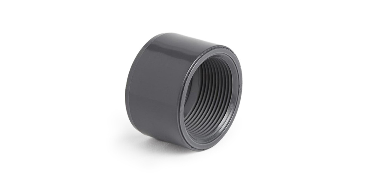 2" x 1 ½" Reducing Bush - Plain x Threaded - PVC - Grey | JustSpaParts