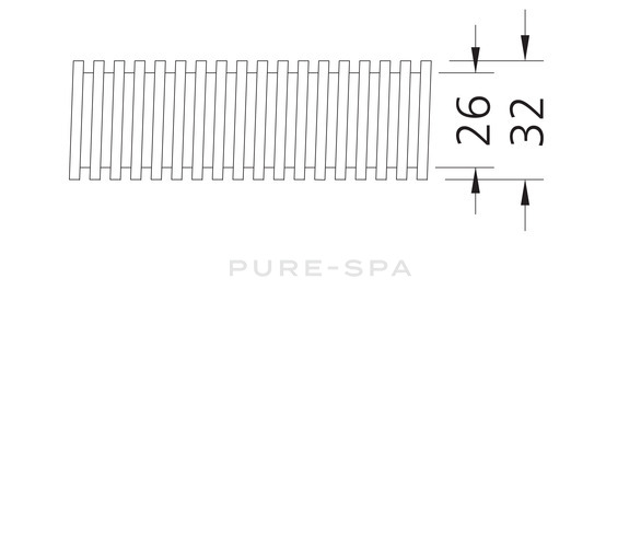 32mm Corrugated Blower Pipe - White