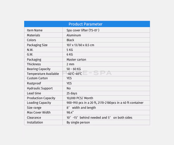 Pure-Spa - Cover Lifter - Classic (Type 1)