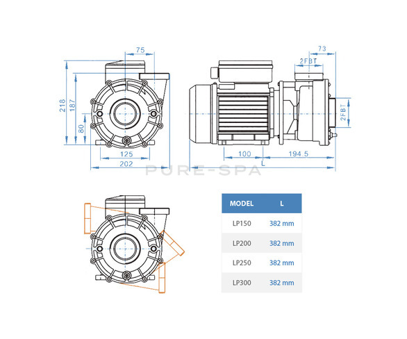DXD-320E 2HP Single Speed - LX Alternative