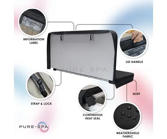 Pure-Spa  Premium Hot Tub Cover  (Round) - 200 cm Thumbnail 2