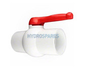 CMP Two-Way Ball Valve - Red Handle - 2.5