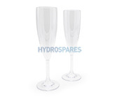 Pure-Spa Reusable Plastic Champagne Flute - Clear - 190ml