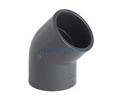 50mm Equal Elbow 45 - PVC - Grey