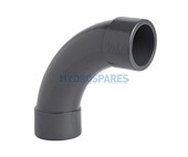 50mm Swept Equal Elbow 90 - PVC - Grey