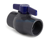 Grey PVC Compact Ball Valve - Socket 1''