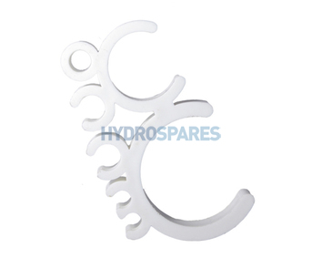 HydroSpares Double Pipe Clip - Open