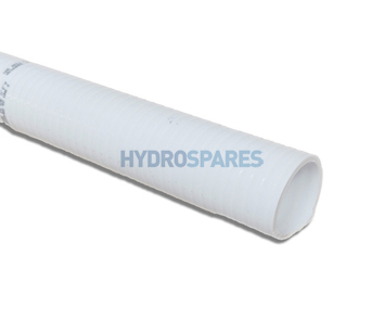 1 ½" Semi-Rigid PVC Pipe - White - Straight