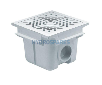 Astral Square Main Drain with ABS Grille 