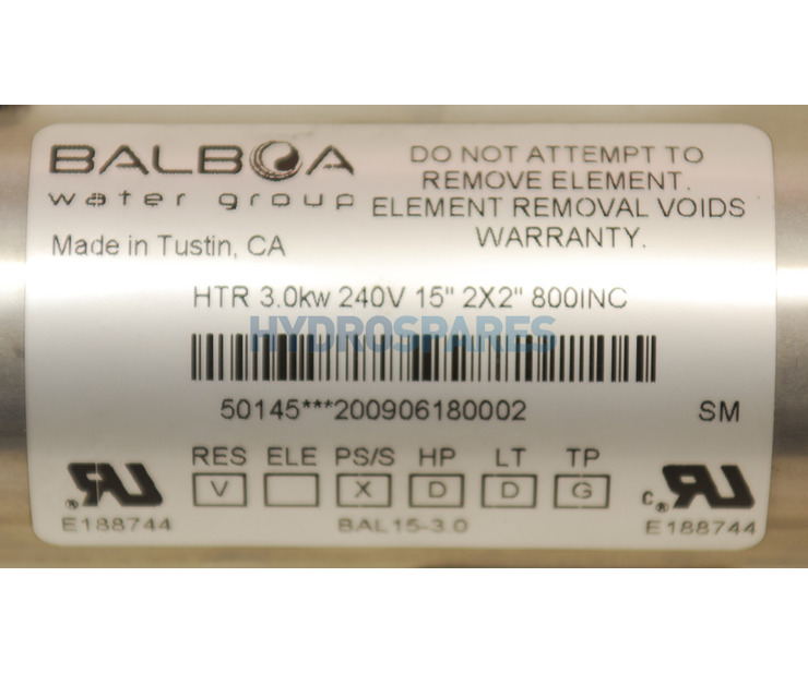 Balboa Heater - Pre M7 - PSI Switch - 3.0kW