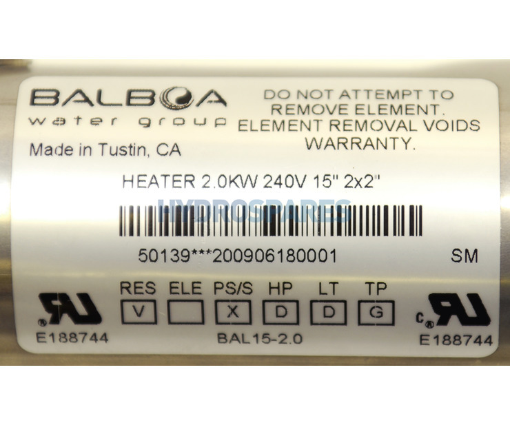 Balboa Heater - Pre M7 - PSI Switch - 2.0kW