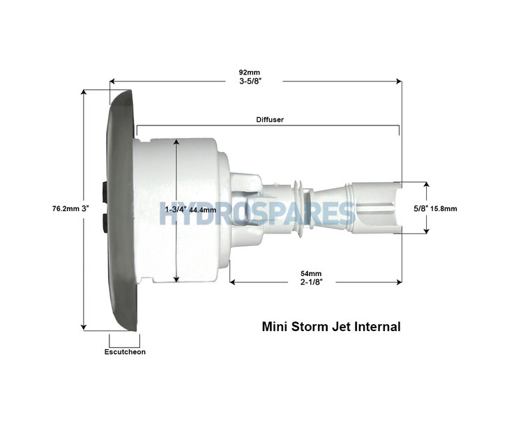 Waterway Mini Storm Jet - 3" Twin Roto - Click IN