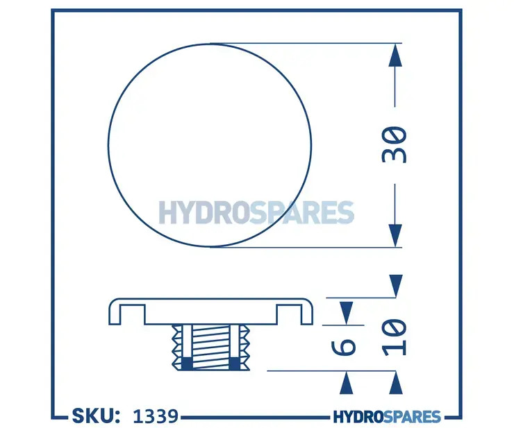 HydroAir Chrome Air Jet Cap - 30mm Thumbnail 1