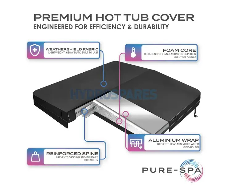 Pure-Spa  Premium Hot Tub Cover  (Round) - 200 cm Thumbnail 1