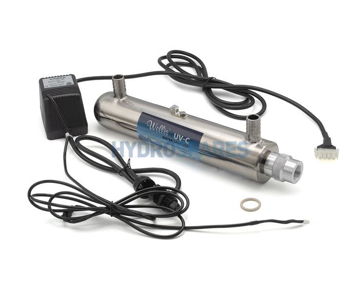 HydroSpares Wellis Stainless Steel - UV-C - 15W - Complete System