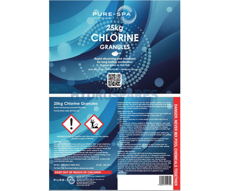 Pure-Spa Stabilised Chlorine Granules (Dichlor)