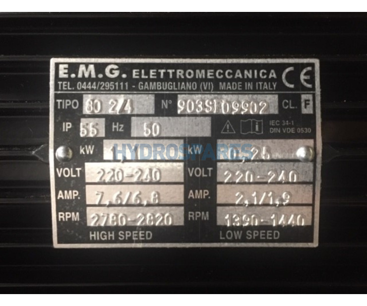 EMG Motor 48F - Two Speed - 1 ½HP