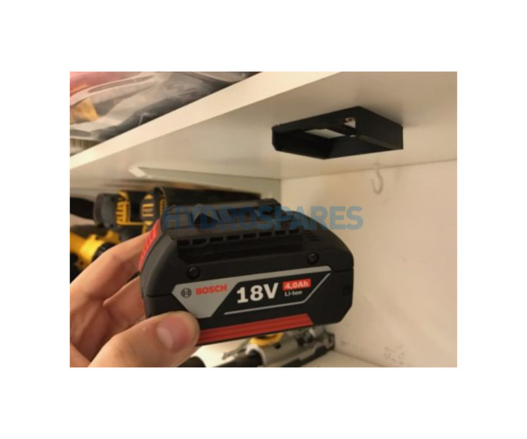 Power tool battery mount for Bosch 18V - 5 pack - Black