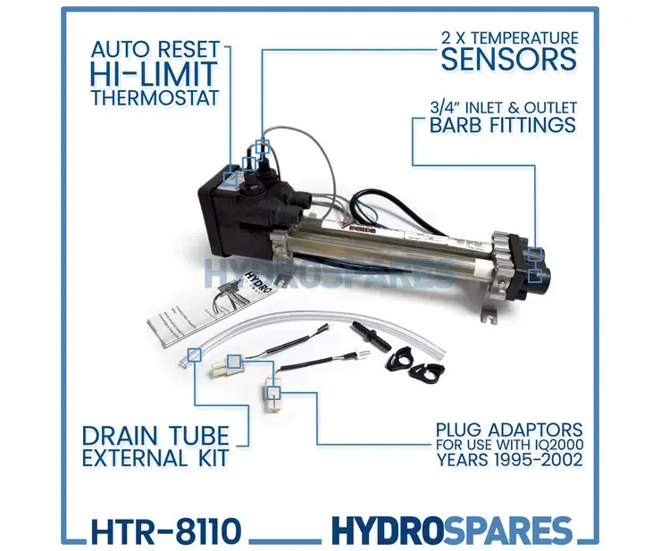 HydroQuip Double Barrel Heater - 1.5KW Thumbnail 1