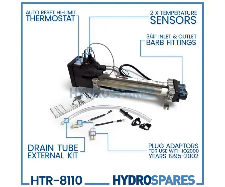 HydroQuip Double Barrel Heater - 1.5KW Thumbnail 1
