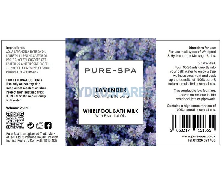 Pure-Spa Whirlpool Bath Milk 250ml