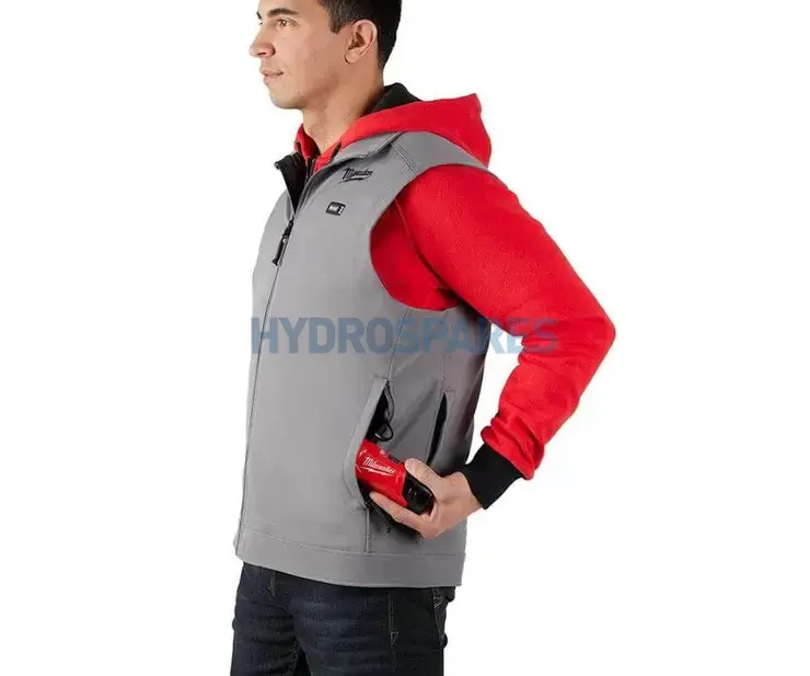 Milwaukee M12 Grey Heated Sleeveless Jacket. Thumbnail 2