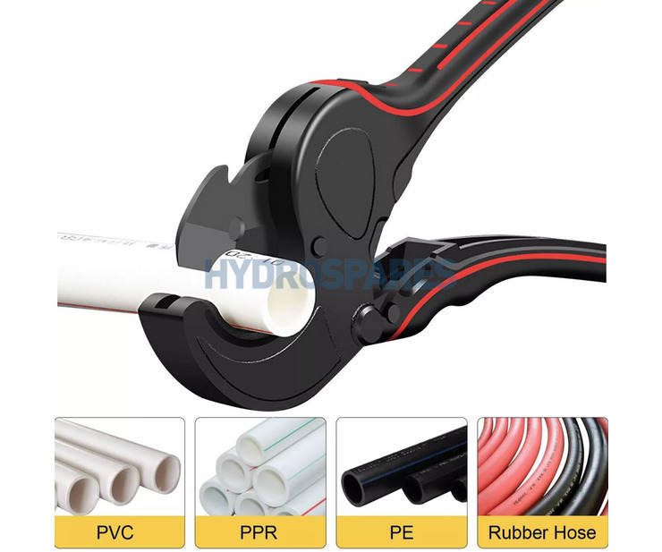 HS PRO Ratchet Plastic Hose & Pipe Cutter