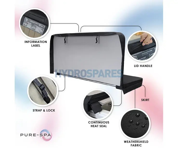 Pure-Spa Premium Hot Tub Cover (Square) Thumbnail 2