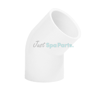 ¾" Equal Elbow 45° - PVC - White