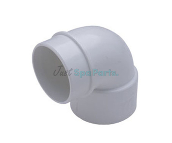 2 ½" Suction Reducer/Adaptor - 90° Elbow - PVC - White