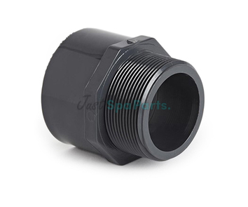 ¾" (½") x ½" Adaptor - Plain x Threaded - PVC - Grey