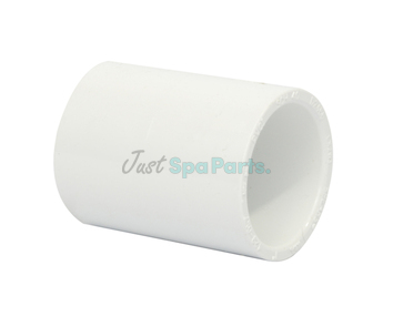 1 ½" Equal Coupler - PVC - White