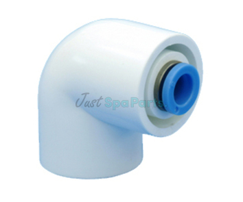 Koller 20mm PVC Elbow 90° with 8mm Push Fit Connection