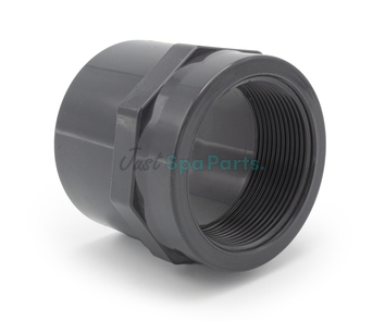 2" Adaptor - Plain x Threaded - PVC - Grey