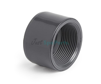 1 ½" x 1 ¼" Reducing Nut - PVC - Grey