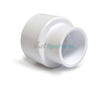 1 ½" x 1" Reducing Coupler - PVC - White