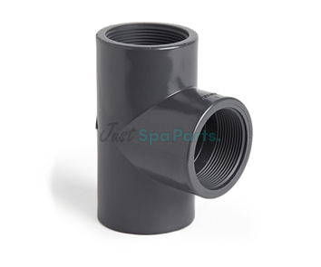 20mm Equal Threaded Tee PVC - Grey