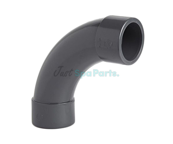 50mm Swept Equal Elbow 90° - PVC - Grey