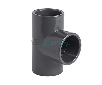 1 ½" Equal Tee - PVC - Grey