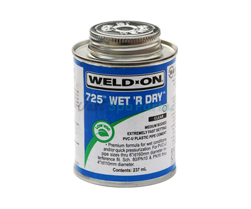 Weld On 725 Wet 'R Dry Solvent Cement Glue - PVC Compatible