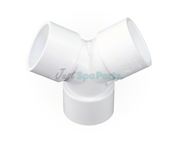 1 ½" Equal Y Piece - PVC - White