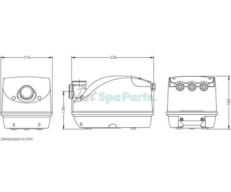 Balboa Genesis Blower - 900W | G90-2AN-S Air Button Control | JustSpaParts