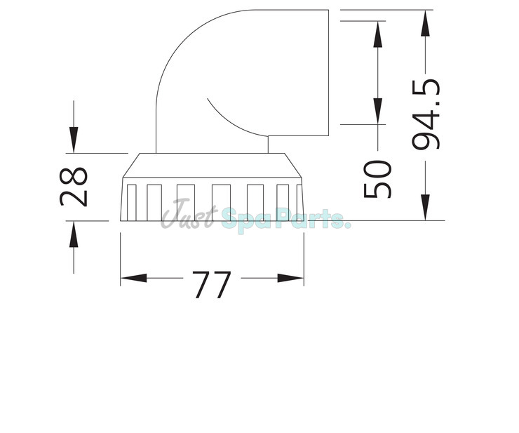 Balboa Pump Union - 1 ½" 90° Elbow