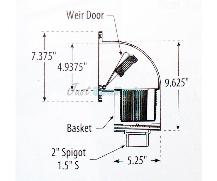 Waterway Square Spa Skimmer - 10sq.ft - White